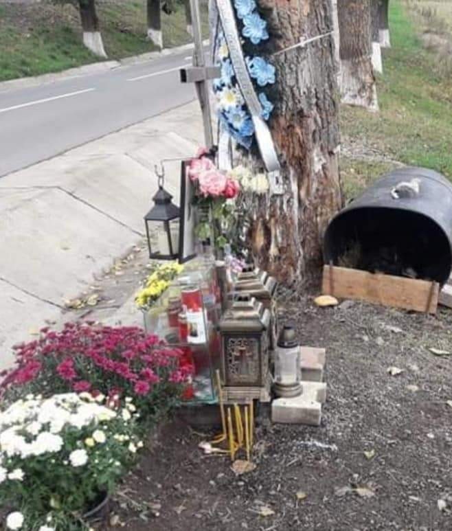Oamenii cu suflet mare i-au construit câinelui un adăpost, lângă crucea ridicată în memoria tânărului mort