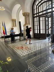Interiorul PMB, unde a avut loc incidentul. Clădirea se află pe Bulevardul Elisabeta din București, la nr. 47. Foto: Antena 3