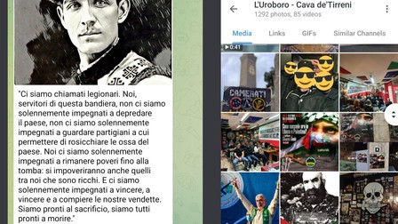 Colaj postare Codreanu și grupul L’Uroboro - Cava de’Tirreni