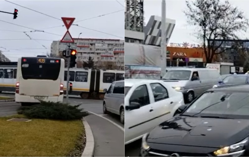 Un tramvai a deraiat pe şoseaua Ştefan cel Mare, la intersecţia cu Calea Moşilor | VIDEO
