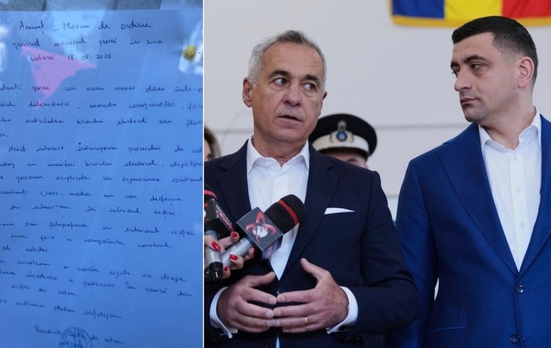 IPJ Ilfov explică de ce George Simion și Călin Georgescu au fost invitați să iasă din secția de votare din Mogoșoaia pentru a face declarații