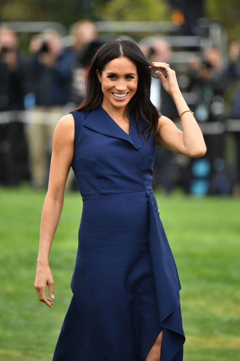 18 October 2018, Australia, Melbourne: Meghan, the Duchess of Sussex, attends a reception given by the Governor of Victoria, on the third day of the royal couple's tour of Australia. Prince Harry and his wife Meghan are on their first official joint trip abroad since the wedding in May and are making a 16-day tour of Australia, New Zealand, the Fiji Islands and the Kingdom of Tonga. Photo: Dominic Lipinski/PA Wire/dpa