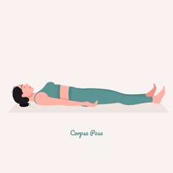 Poziții de yoga pentru începători- Corpse Pose