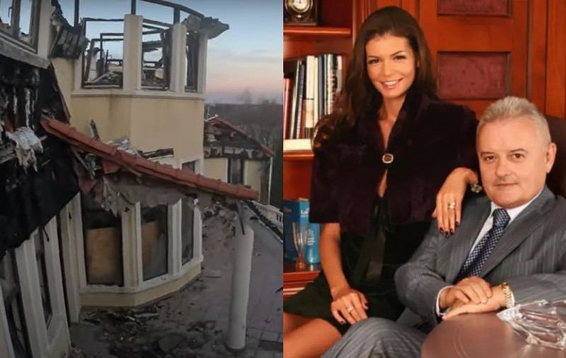 Imagini noi cu vila din Izvorani în care a locuit Irinel Columbeanu. La 4 ani de la incendiu, casa nu mai are acoperiș, iar interiorul e distrus