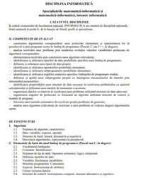 Programă informatică Bac 2022