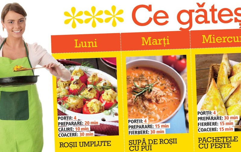 Ce gătești săptămâna asta? Iată câte o rețetă pentru fiecare zi!