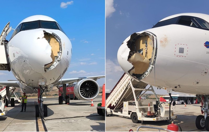 Panică în timpul unui zbor Madrid-Paris: botul avionului, smuls după ce s-a ciocnit de un vultur imediat după decolare
