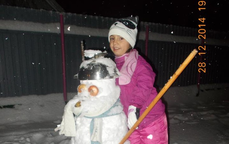 Kassandra s-a jucat în zăpadă, după 23 zile de la ultima operaţie / FOTO 