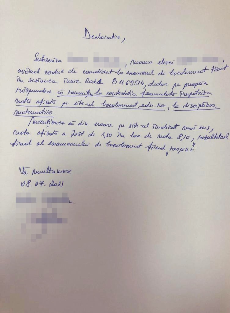 Cerere de renunțare la contestație