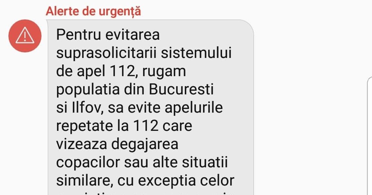 De cinci ori mai multe apeluri la 112. Dispeceratul apelează la bucureșteni să nu mai reclame ruperea pomilor decât dacă sunt răniți oameni