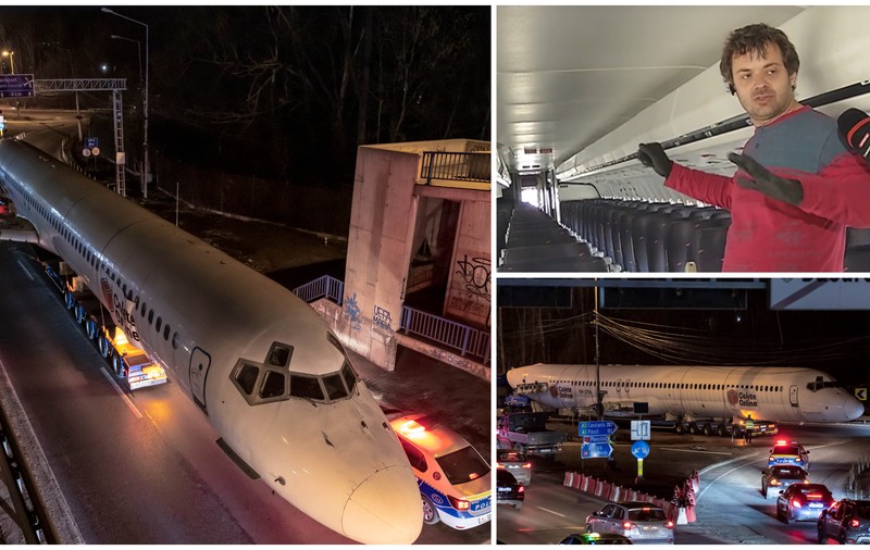 Cine e românul care a cumpărat cu 36.000 de euro un avion și ce plan are cu el. Aeronava, transportată pe străzile din București în noapte