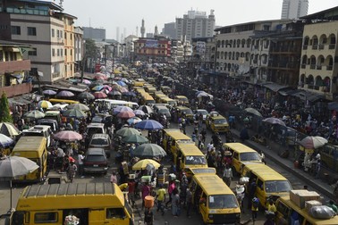 Roadside vendors take over Idumota road to sell their wares ahead of Chritsmas festival in Lagos, on December 16, 2019. As Christmas festival and holidays draws near, Lagos metroplis, Nigeria's commercial capital is a behive of activites and almost at its peak as people shop for gift items for relatives, friends and loved ones, despite the prevailing traffic gridlock, erractic power supply, and the most intense heat wave ever in its history associated with climate change.,Image: 489049783, License: Rights-managed, Restrictions: , Model Release: no, Credit line: Profimedia