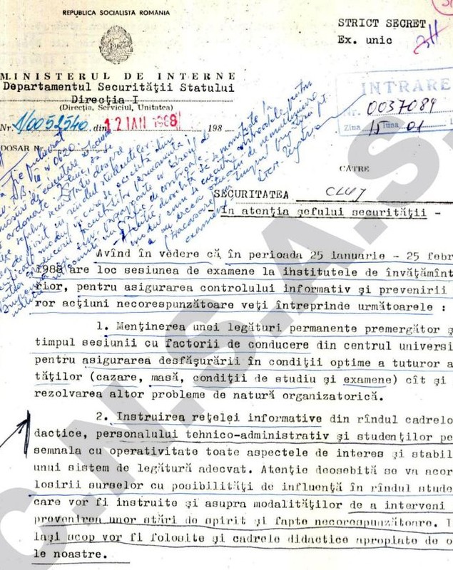 Cum îi urmărea Securitatea comunistă pe studenți. Scrisoarea ironică „interceptată” în 1985: „Untul la kilogram, smântână 3 feluri la alegere, 15 feluri de brânzeturi”
