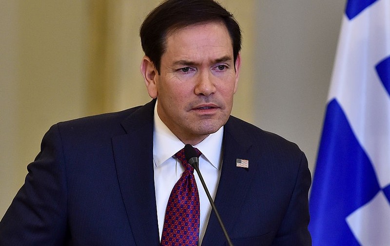 Marco Rubio în conferință de presă în timpul vizitei în Grecia Sursa foto: Getty Images