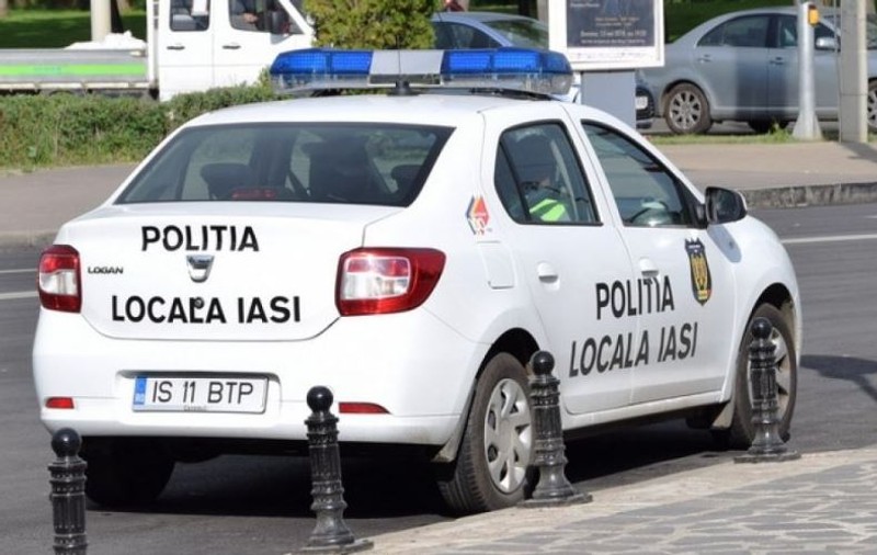 Polițist local din Iași, luat pe capotă de un șofer. Focuri de armă pentru prinderea fugarului