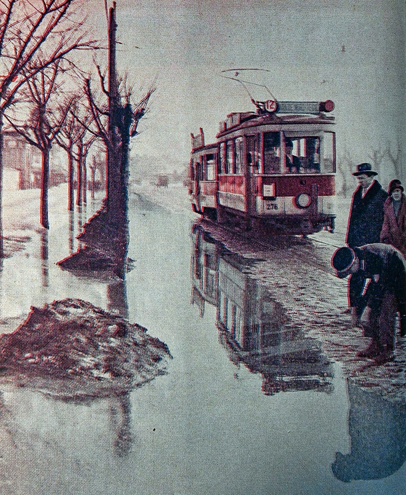 Inundații la periferia capitalei sursa: Magazinul, martie 1933