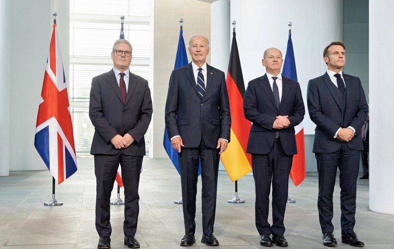Biden, Macron, Scholz şi Starmer cer o pace „justă și durabilă” în Ucraina