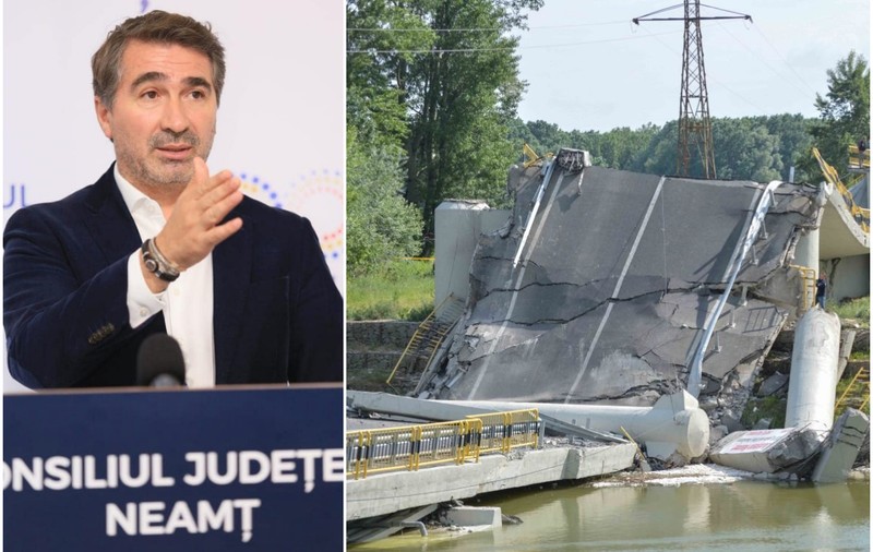 Podul prăbușit de la Luțca: Consiliul Județean Neamț a stabilit vinovatul înainte de finalizarea dosarului și își ia avocați pentru recuperarea prejudiciului