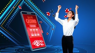 Online,Casino,And,Gaming,,Gambling,On,Device,Concept.,Cheerful,European