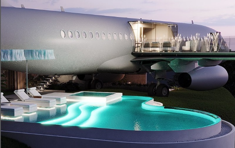 Un Boeing 737, transformat în vilă de lux, în insula Bali. Cât costă o noapte de cazare