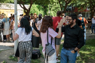 Au existat și elevi fericiți după proba la matematică | Foto: Vlad Chirea