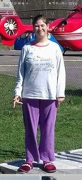 Cristina Adriana Lefter, cu doar câteva zile înainte de operația pe cord în urma căreia a rămas paralizată. Era în 2017, aprilie.