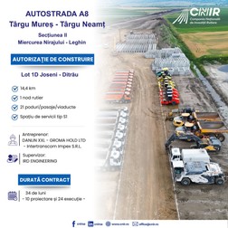 Lotul 1D Joseni-Ditrau din A8. Foto: CNIR