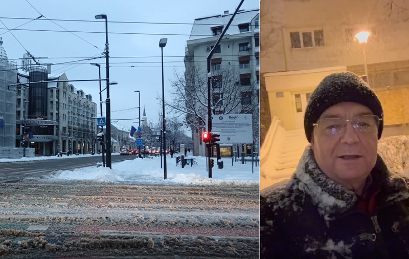 Cluj-Napoca, paralizat de prima ninsoare serioasă. Oameni îl critică pe primarul Emil Boc pentru haosul din trafic: „Taxe de «5 stele», deszăpezire de nota 4”