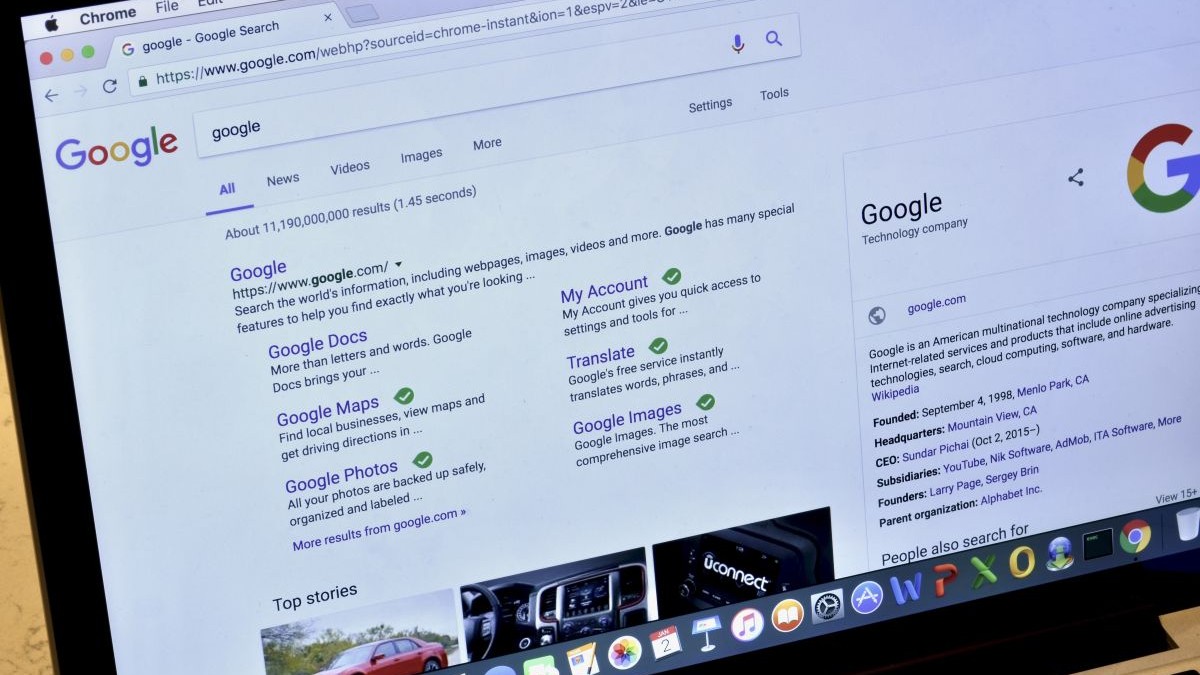 Cautare Google pe desktop/laptop