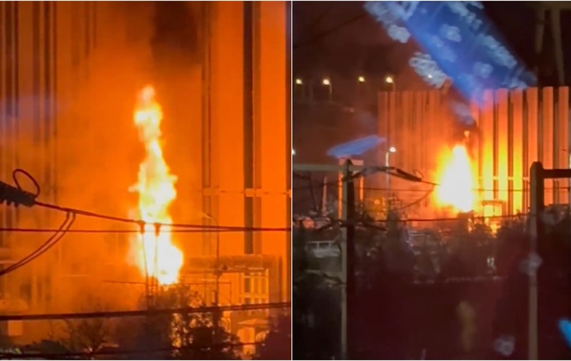 Incendiu puternic la Hidrocentrala Porţile de Fier 1. Nu s-au înregistrat victime. VIDEO