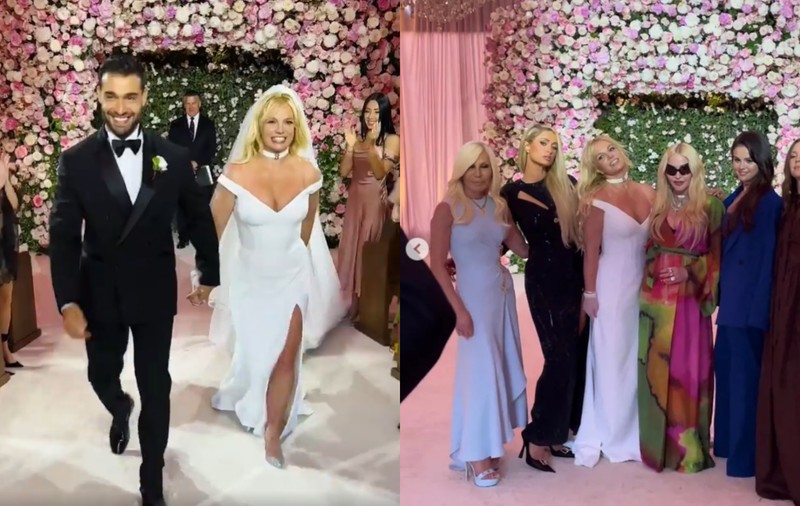 Primele imagini de la nunta lui Britney Spears cu Sam Ashgari. Cântăreața s-a distrat alături de Madonna, Selena Gomez și Paris Hilton