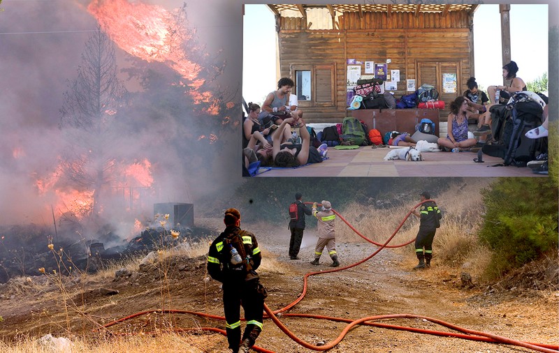 Români blocați de mai multe zile pe insula elenă Samothraki, cuprinsă de incendii de vegetație | VIDEO