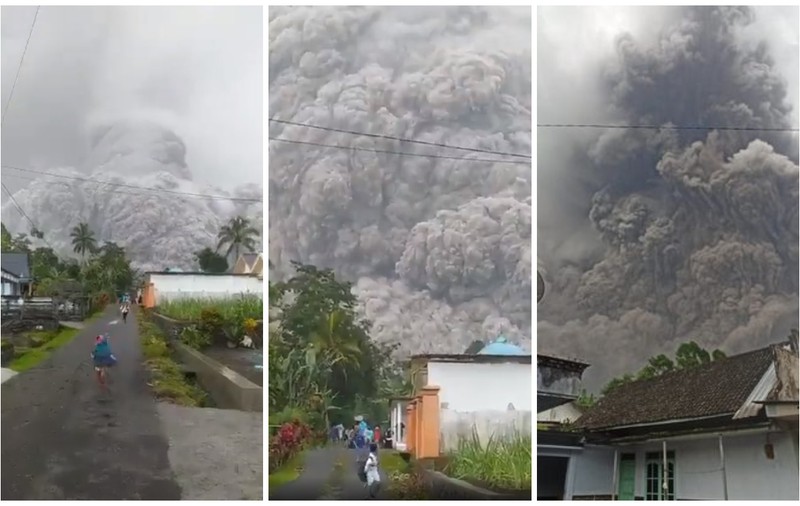 VIDEO. Vulcanul Semeru din Indonezia a erupt: sunt 13 morți și 98 de răniți. Imagini cu oameni care fug de norul de cenușă