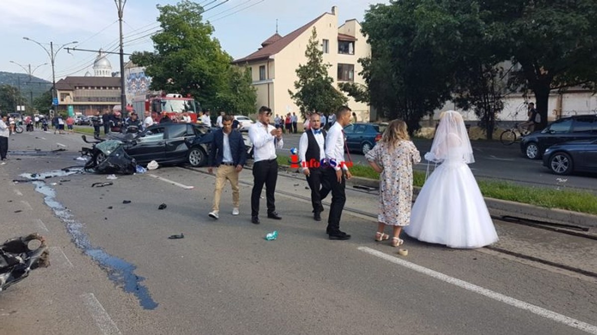 Un bărbat din Reșița a provocat un accident violent chiar în ziua nunții. Gestul care-l putea costa viața VIDEO