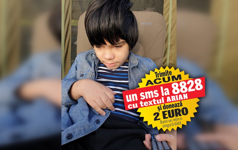 Transplantul cu celule stem e singura șansă la viață pentru Arian. Băiatul de 13 ani suferă de sindromul MELAS și are nevoie de 40.000 de dolari pentru a fi tratat în Thailanda