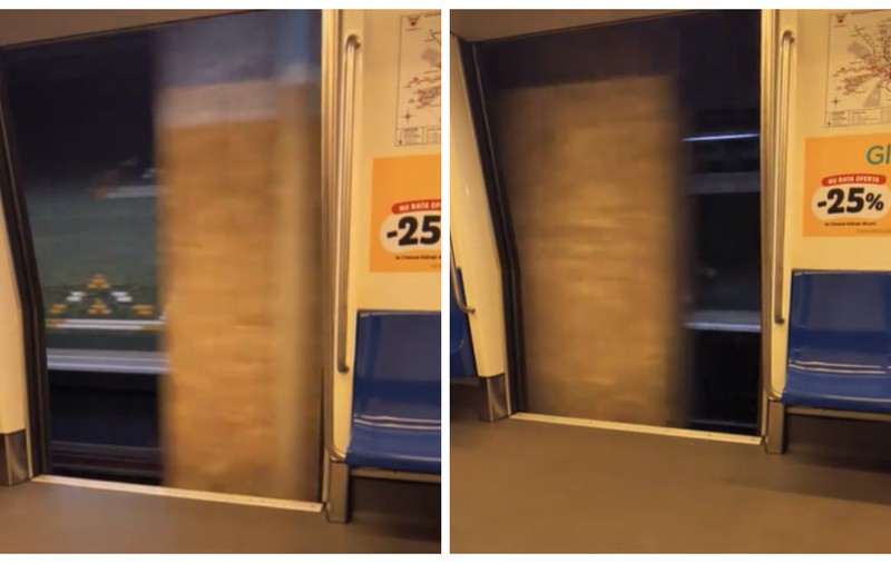 Un tren de metrou a circulat cu ușile deschise pe Magistrala 1. Incidentul a fost surprins de un utilizator TikTok | VIDEO