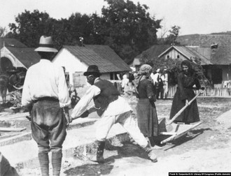 Frank G. Carpenter: „Frați și surori lucrează cot la cot în România. Țiganii sunt buni zidari și constructori, atât bărbații, cât și femeile.”