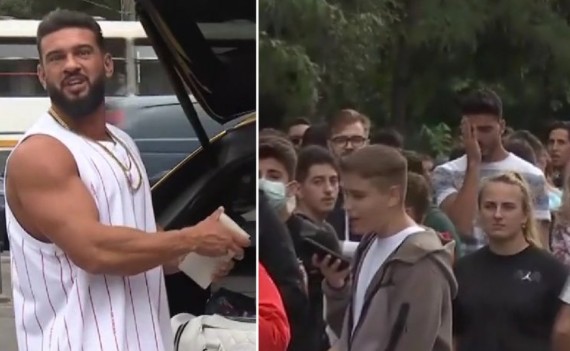 Dorian Popa și coada de la promoția șaormeriei pe care și-a deschis-o