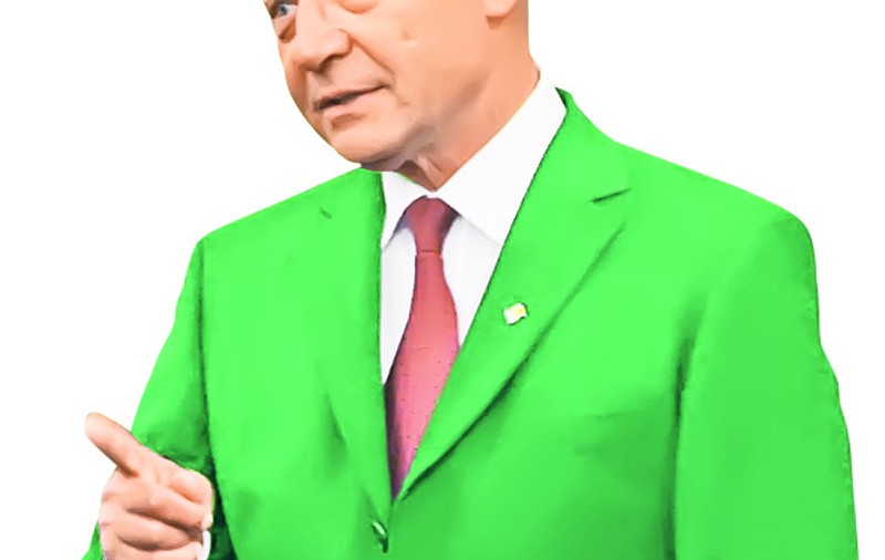 IMAGINEA CARE TE VA BÂNTUI! Băsescu, în culori fosforescente, ca să fie la modă