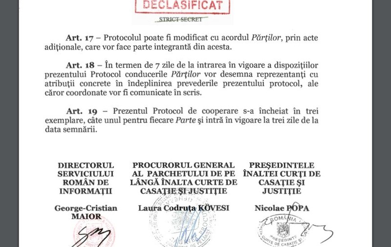 Șefa ICCJ spune că se gândește la sesizarea procurorilor privind semnătura lui Nicolae Popa pe protocolul SRI