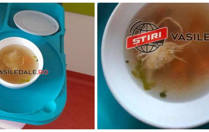 O proaspătă mămică, internată în Spitalul din Baia Mare, a primit la masă supă de pui cu pene