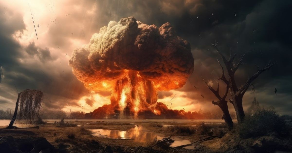 Scena epică a exploziei nucleare. Sfârșitul lumii