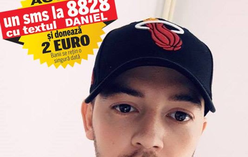 Daniel are nevoie de 100.000 euro pentru a spera la viață. Tânărului de 25 de ani, bolnav de cancer, i-a fost scos un plămân iar acum face tratament pentru ca boala să nu recidiveze
