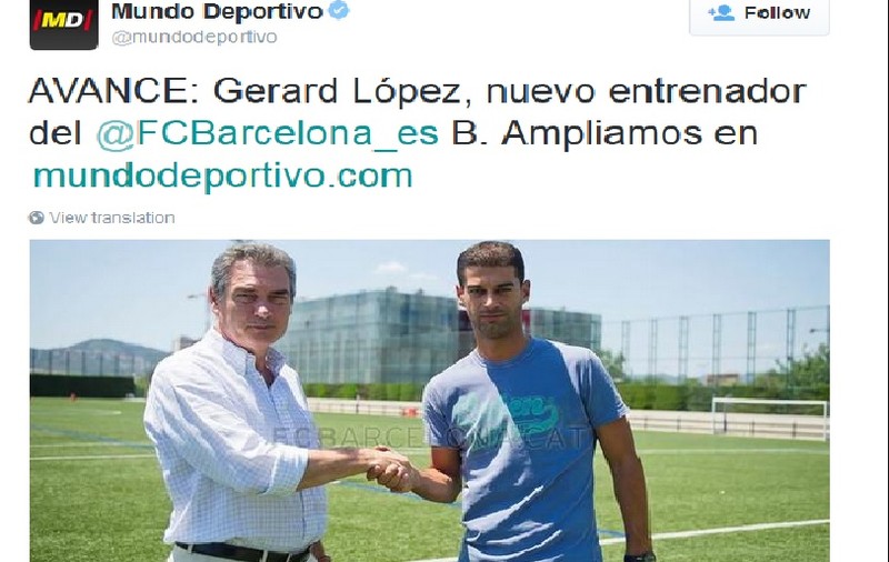 Gerard Lopez va antrena a doua echipă a lui FC Barcelona