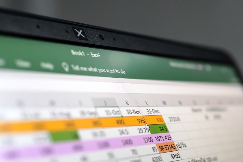 Bangkok, Thailand - July 21, 2019 : Microsoft Excel, a spreadsheet developed by Microsoft, on computer screen.