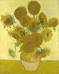 Vază cu floarea soarelui - lucrare celebră pictată de Vincent van Gogh