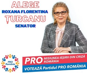 Roxana-Florentina Țurcanu candidează acum pentru un post de senator în județul Botoșani din partea Pro România