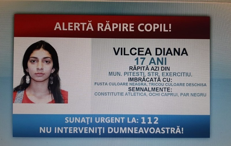 Adolescenta din Pitești răpită de pe stradă a fost găsită de polițiști. Care este starea fetei