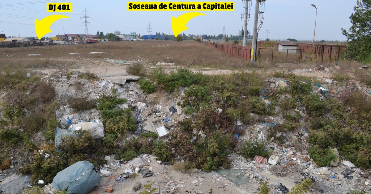Tone de gunoi sunt aruncate în canalul de irigații de lângă București