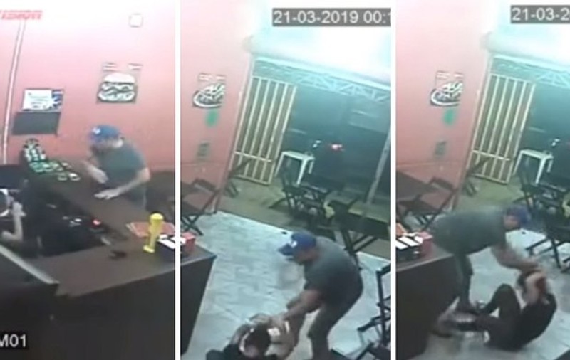 Un polițist brazilian a luat-o la bătaie pe proprietara unui restaurant pentru că i-a greșit sosul pentru hamburger | FOTO